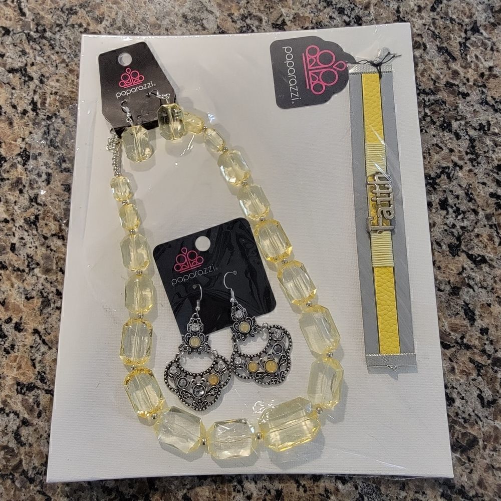 Paparazzi yellow jewelry bundle new